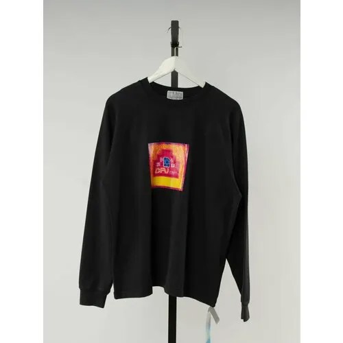 Лонгслив Cav Empt, размер S, , черный/оранжевый