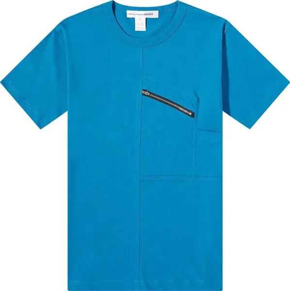 Футболка Comme des Garçons SHIRT Zip T-Shirt 'Blue', синий