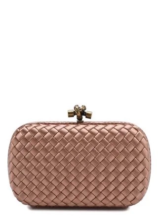 Клатч Chain Knot из сатина  Bottega Veneta