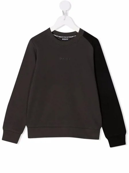 Dkny Kids толстовка в стиле колор-блок с логотипом