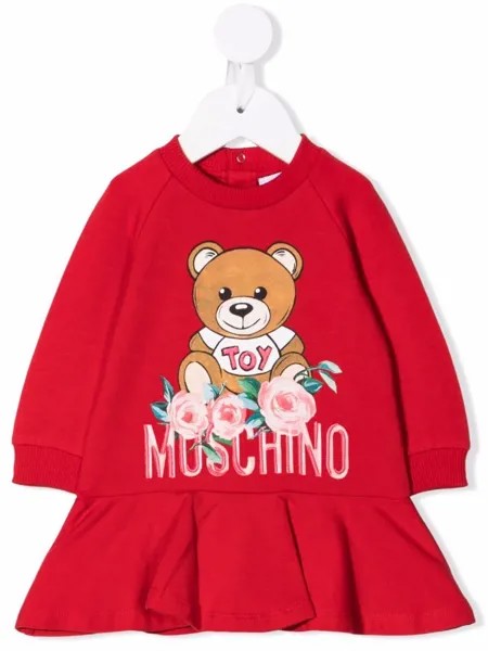 Moschino Kids платье-толстовка Teddy Bear