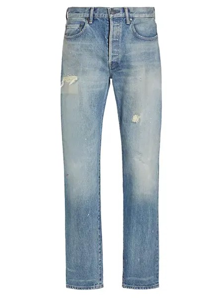 Потертые джинсы с пятью карманами The Daze John Elliott, цвет harrison