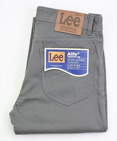 Брюки Lee Alife Jeans Riders из хлопкового твила, серые, мужские, размер W34 L32, зауженные, новинка