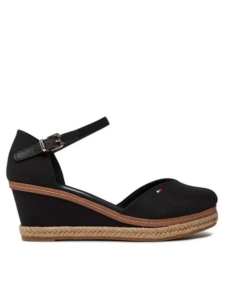 Эспадрильи Tommy Hilfiger Basic Close Toe Mid Wedge FW0FW04787 Negro, черный