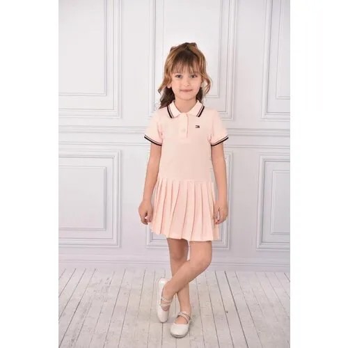 Платье хлопок, размер 104, розовый