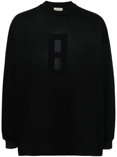Fear Of God Airbrush 8 long-sleeve cotton T-shirt, черный