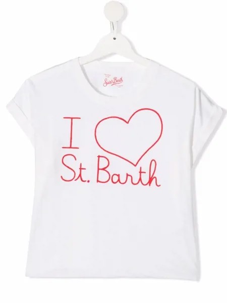 Mc2 Saint Barth Kids футболка с вышитым логотипом