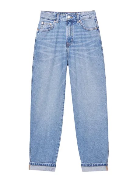 Зауженные джинсы Pull&Bear, синий джинсовый