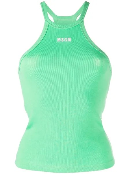 MSGM топ с логотипом, зеленый