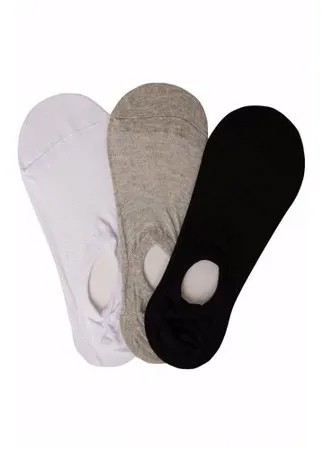 Носки FiNN FLARE S19-21111S, 3 пары, размер L, светло-серый/белый/черный