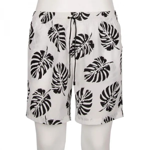 Dolce - Gabbana Пляжная одежда с цветочным принтом Шорты для плавания Белый Черный 09631