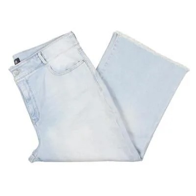 Женские синие джинсы-капри NYDJ с необработанным краем и высокой посадкой размера плюс 18 BHFO 5966