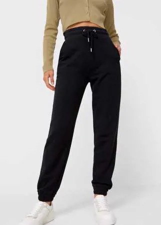 Stradivarius Спортивные Брюки Из Мягкой Ткани Черный M
