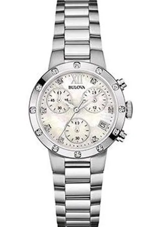 Японские наручные  женские часы Bulova 96W202. Коллекция Diamonds