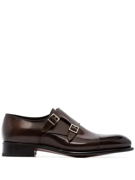 Santoni туфли монки, коричневый