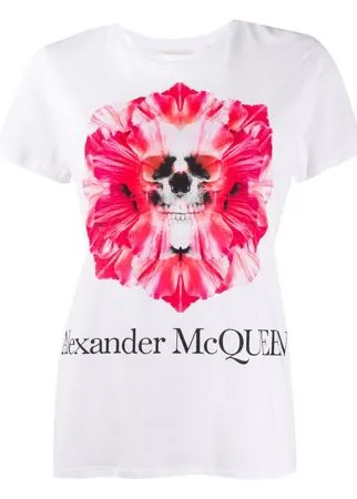 Alexander McQueen футболка Flower Skull