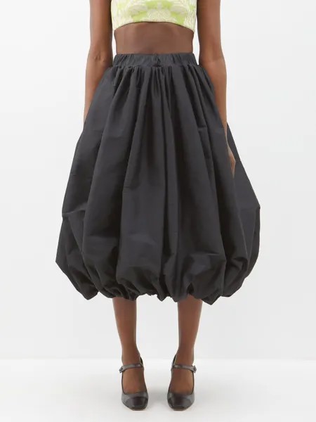 Объемная юбка миди nina из переработанной тафты The Meaning Well, черный
