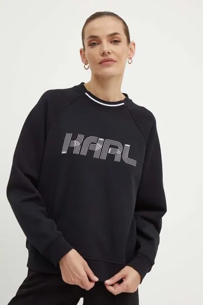 Хлопковая толстовка Karl Lagerfeld, черный