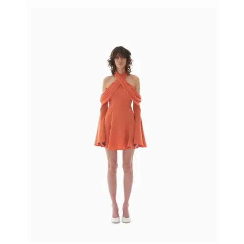 Платье Sorelle, вечернее, полуприлегающее, мини, размер S, оранжевый