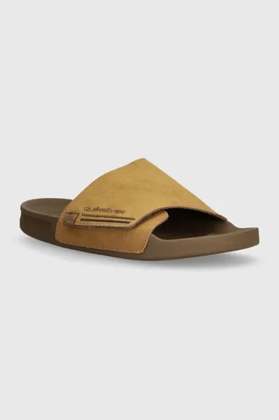 Замшевые шлепанцы Quiksilver, бежевый