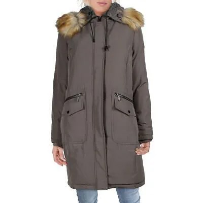 Женская серая пуховая зимняя парка French Connection Верхняя одежда S BHFO 6190