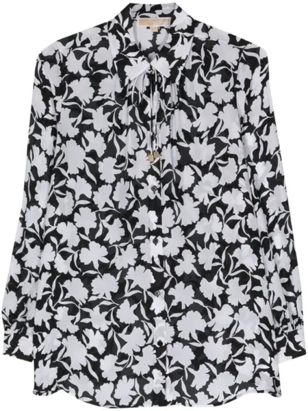 Michael Michael Kors креповая рубашка Shadow Floral, черный