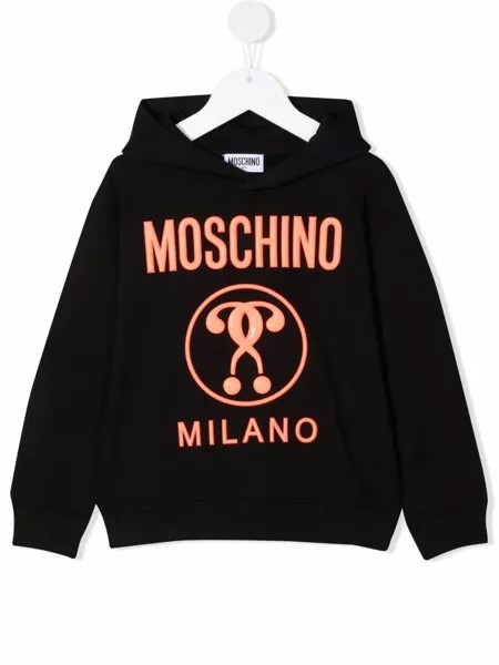 Moschino Kids худи с тисненым логотипом