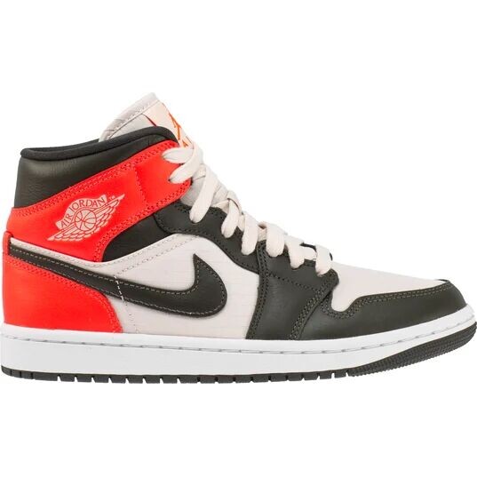 Кроссовки WMNS Air Jordan 1 Mid SE, цвет Braun/Grau/Hellrot