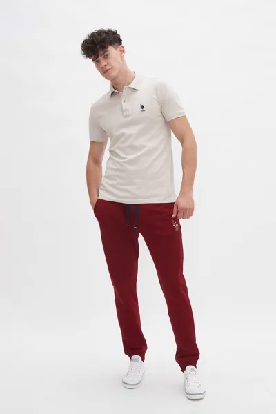 Спортивные брюки мужские U.S. POLO Assn. G081SZ0OP0R-HEROLDSK20 бордовые L