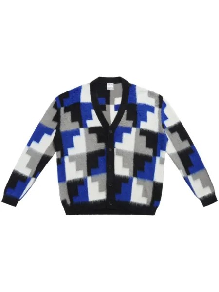 Marcelo Burlon County of Milan кардиган AOP Damier Cross, синий