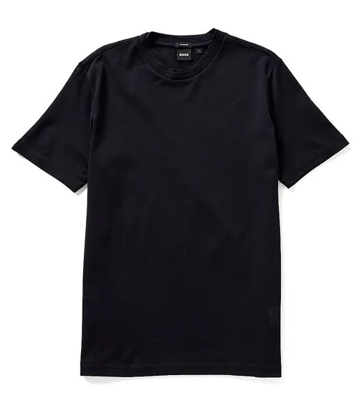 BOSS Tiburt 349 Жаккардовая футболка с коротким рукавом Hugo Boss, синий