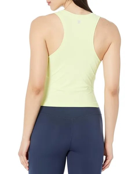 Топ Sweaty Betty Athlete Crop Seamless Workout Tank Top, цвет Pomelo Green