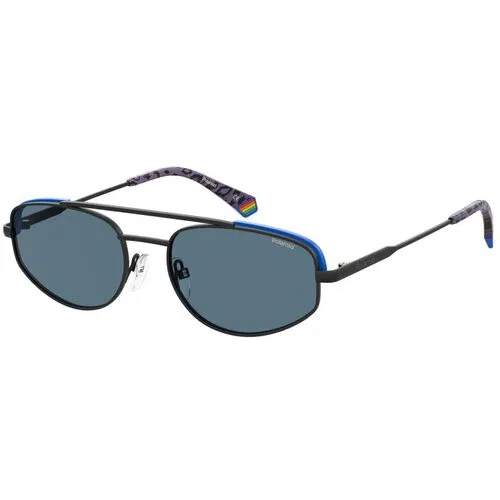 Солнцезащитные очки Polaroid, черный, голубой