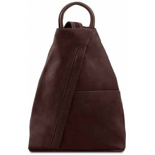 Рюкзак Tuscany Leather, натуральная кожа, плечевой ремень, внутренний карман, черный
