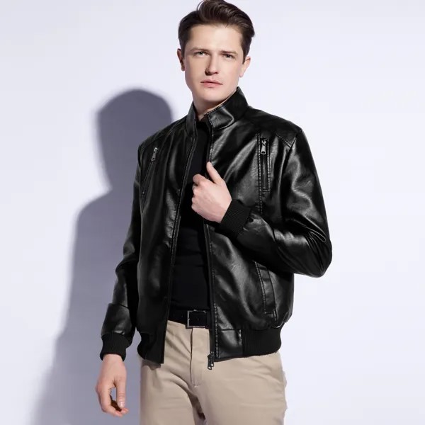 Кожаная куртка Wittchen Stylish eco leather jacket, man, черный