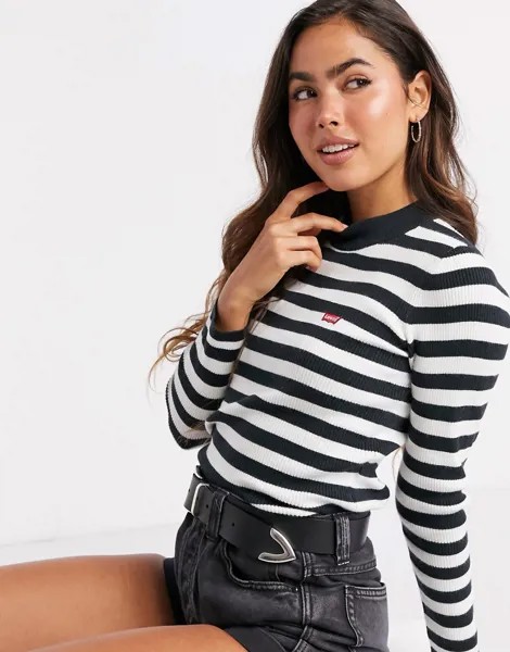 Лонгслив в полоску с круглым вырезом Levi's-Мульти