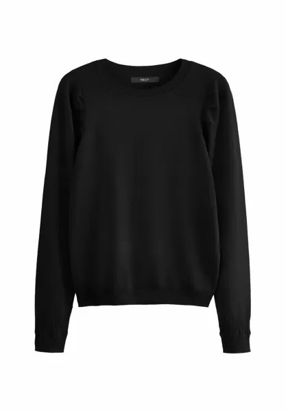 Джемпер CREW NECK LONG SLEEVE, REGULAR FIT Next, черный