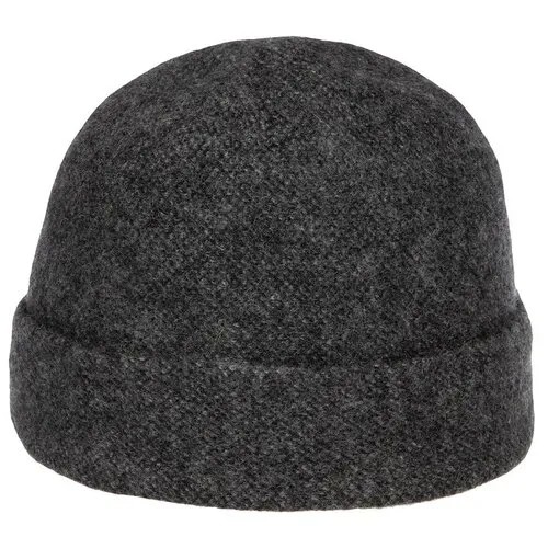 Шапка SEEBERGER арт. 18466-0 BOILED WOOL BEANIE (черный / серый), размер ONE