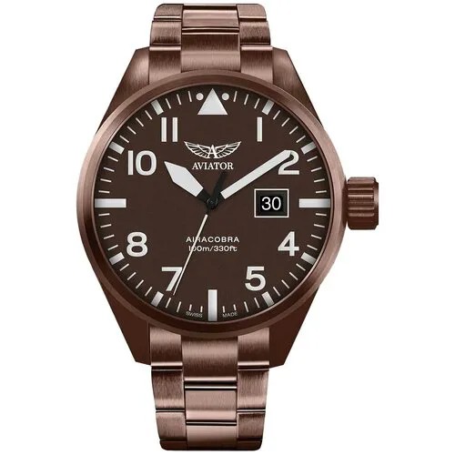 Наручные часы Aviator Airacobra V.1.22.8.151.5, коричневый