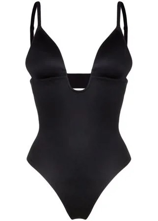 Spanx боди Suit Your Fancy с трусами-стрингами и глубоким вырезом