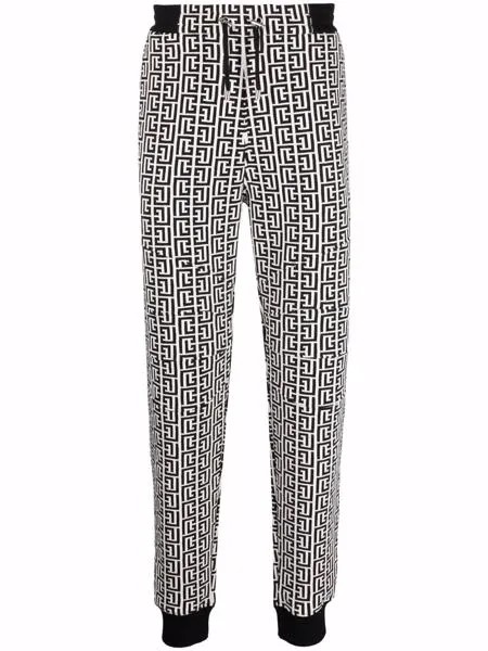 Balmain спортивные брюки с монограммой