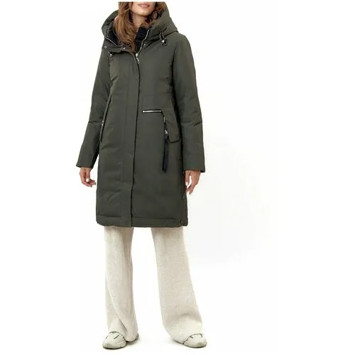 Пальто утепленное женское зимнее с капюшоном AD112209TZ, 42