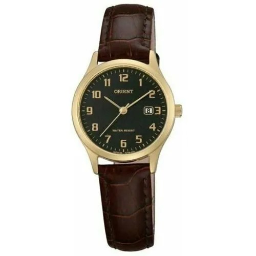 Наручные часы ORIENT Часы наручные женские Orient FSZ3N003B0 Гарантия 2 года, золотой, коричневый