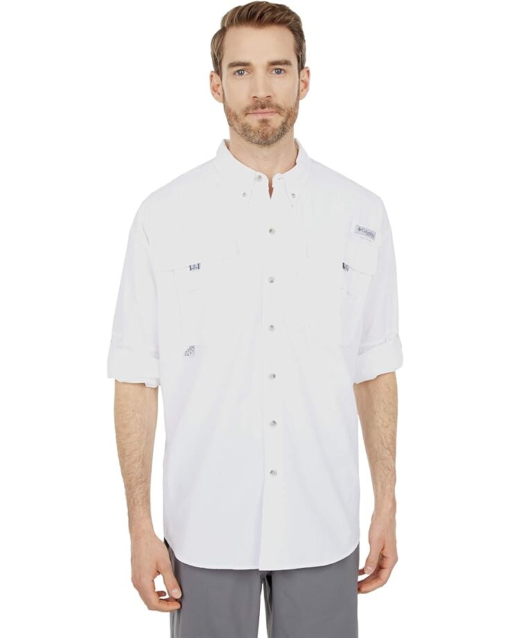 Рубашка Columbia Big & Tall Bahama II Long Sleeve, белый