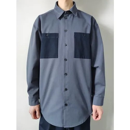 Рубашка SASHINA, размер Оne size, серый, синий