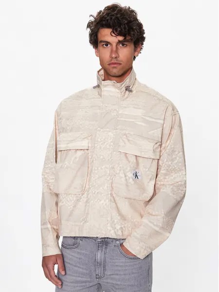 Джинсовая куртка стандартного кроя Calvin Klein, бежевый