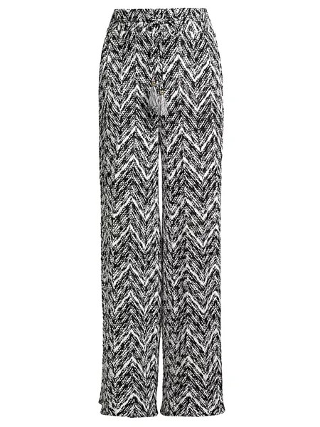Брюки Taytum Spacedye с шевроном Ramy Brook, цвет black spacedye chevron knit