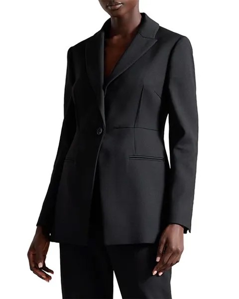 Удлиненный однобортный пиджак Fritta Ted Baker, цвет Black