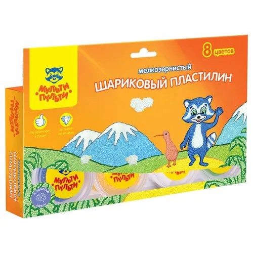 Шариковый пластилин Мульти-Пульти Енот в Новой Зеландии 8 цветов (MF_10690)