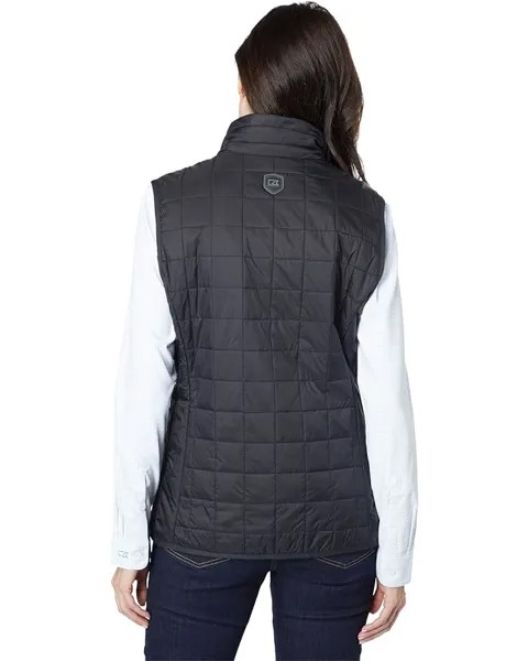 Утепленный жилет Cutter & Buck Rainier Primaloft Eco Full Zip Vest, черный